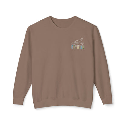 Eddy and Rita Men's Comfort Lightweight Crewneck Sweatshirt - "Go Wild" Alligator Graphic