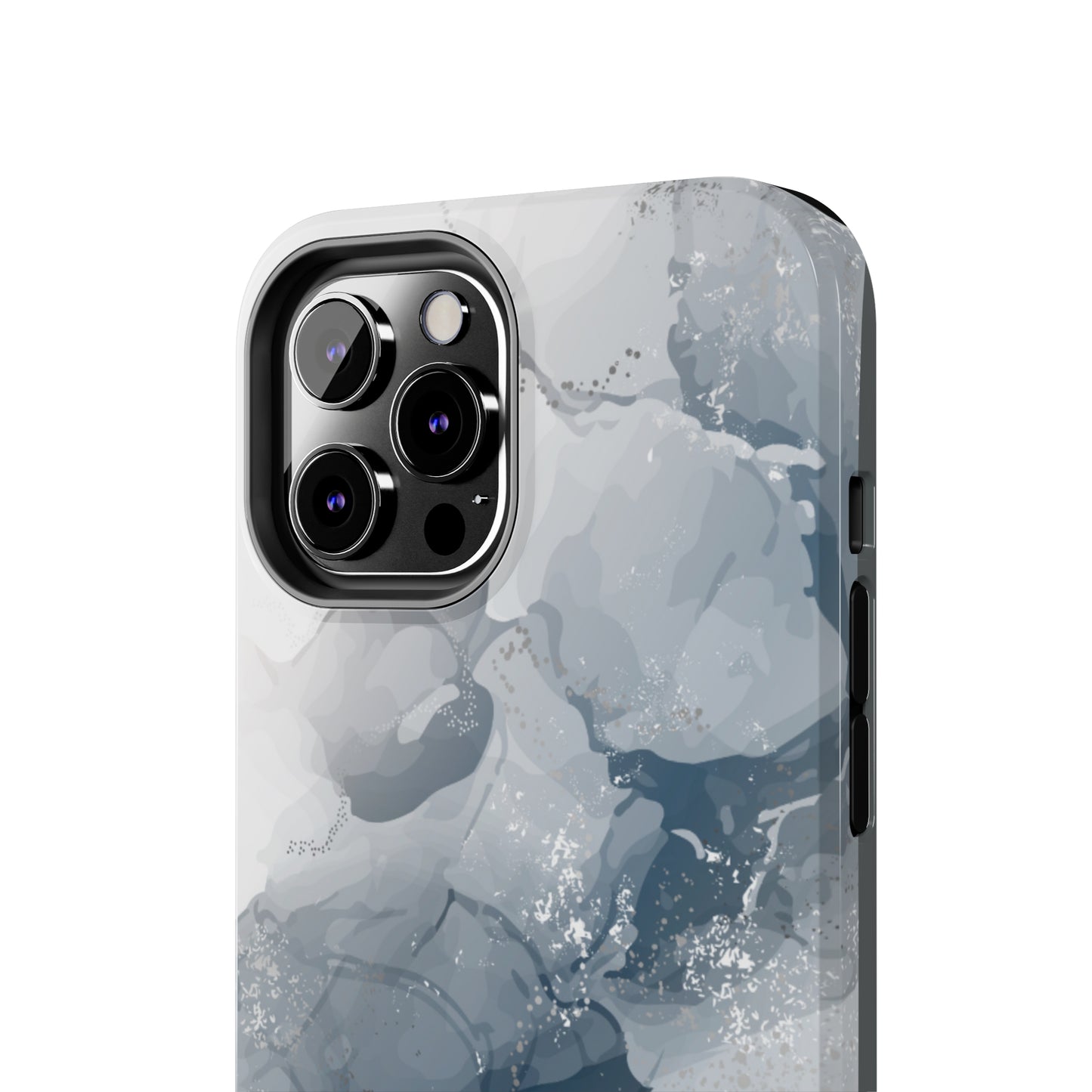 Gray and White Marble Pattern Cell Phone Case - Elegant and Sleek Device Cover