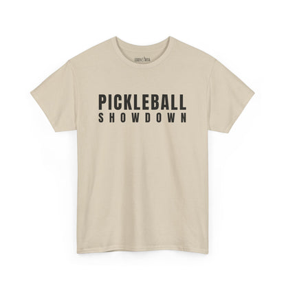 Eddy and Rita Unisex Heavy Cotton T-Shirt - "Pickleball Showdown" Graphic Tee for Sports Enthusiasts