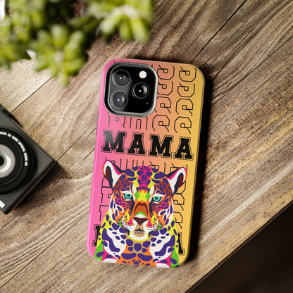 Colorful Cheetah 'Boss Mama' iPhone Case - Stylish and Empowering Protective Cover