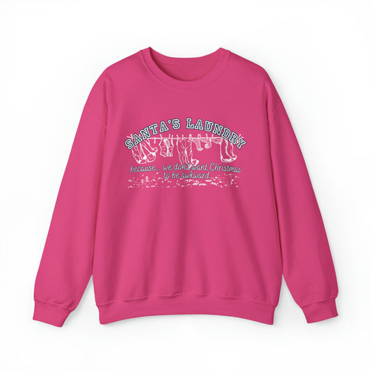 Santa's Laundry Collection: Fun and Quirky Christmas-Themed Women's Sweatshirt - Eddy and Rita