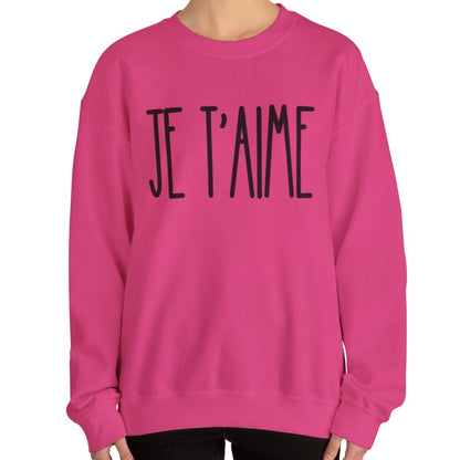 Je T'aime Women's Sweatshirt: Cozy Comfort with French Elegance - Eddy and Rita