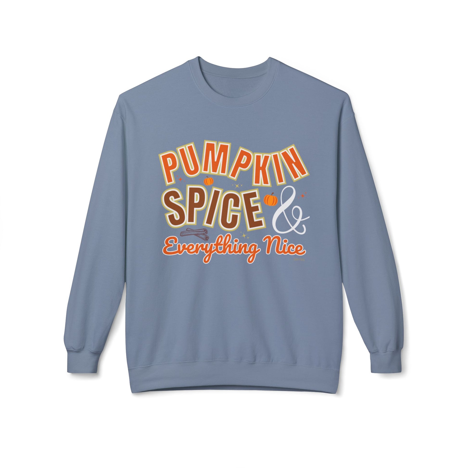 Eddy and Rita Women's Midweight Sweatshirt - "Pumpkin Spice and Everything Nice" Fall Graphic Pullover