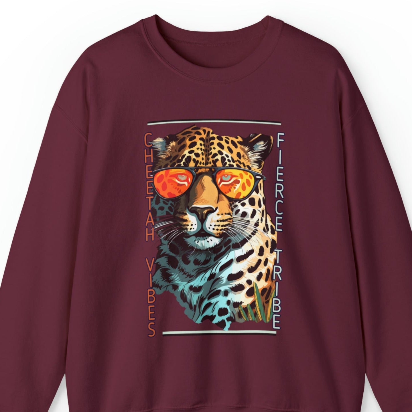 Cheetah Vibes: Join the Fierce Tribe Women's Sweatshirt - Eddy and Rita