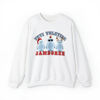 Yeti Yuletide Jamboree: Festive Women's Sweatshirt with Christmas YetisYeti Yuletide Jamboree: Festive Women's Sweatshirt with Christmas Yetis - Eddy and Rita