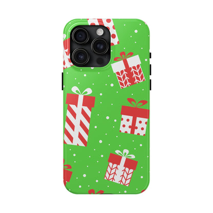 Tough Phone Case for iPhone – Bright Presents Design | Stylish and Durable Holiday Stocking Stuffer Gift