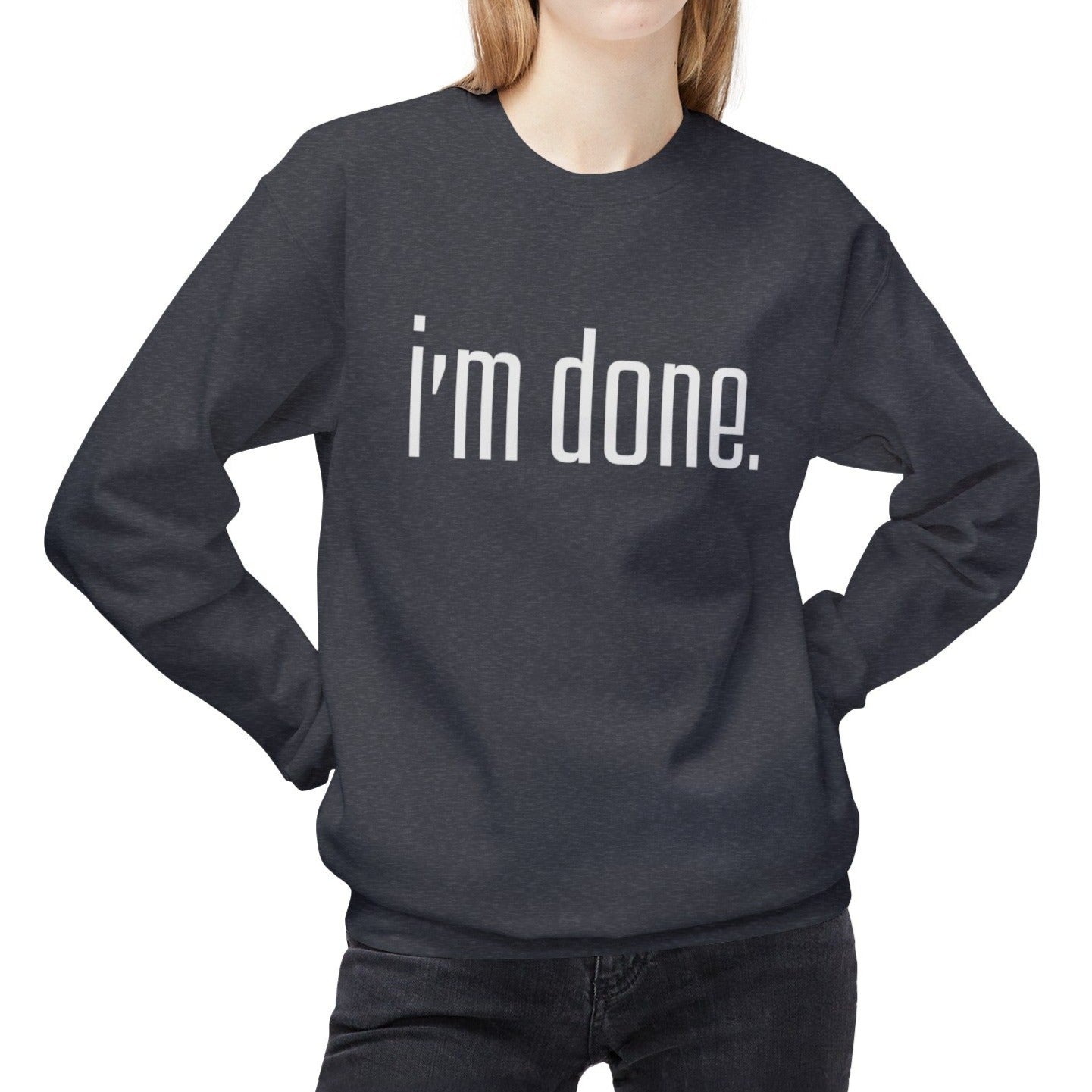 Done and Cozy Women's Midweight Fleece Crewneck Sweatshirt - Eddy and Rita