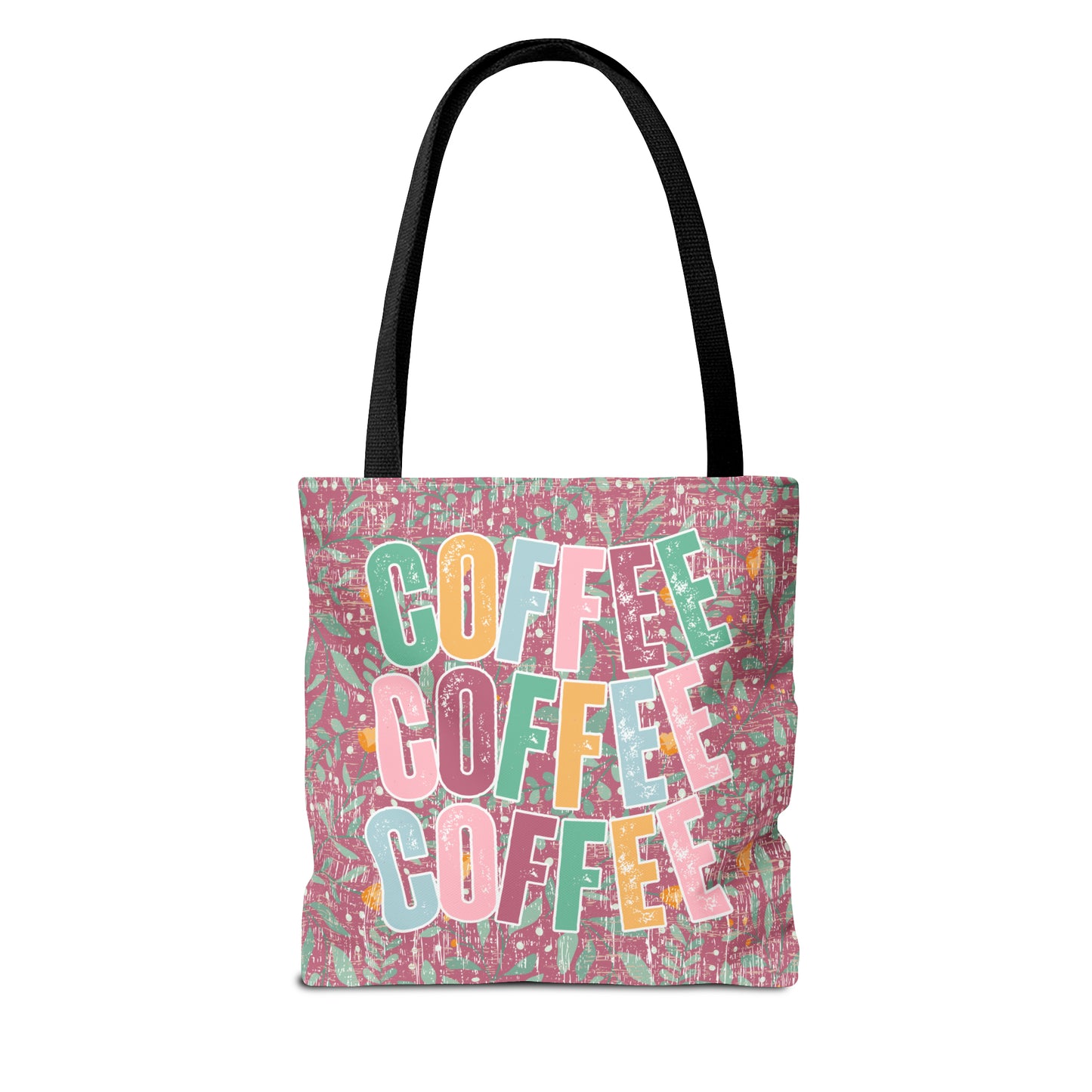 Coffee Trio: Women's Small Tote Bag with Repeated 'COFFEE' Design - Eddy and Rita