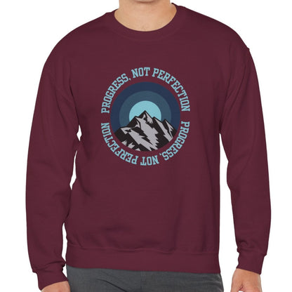 Progress Not Perfection Men's Empowerment Sweatshirt: - Eddy and Rita