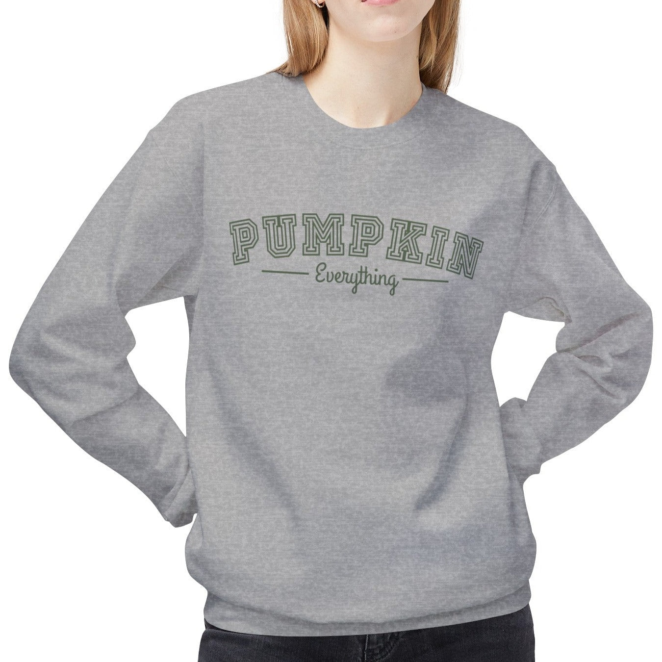 Eddy and Rita Women's Midweight Crewneck Sweatshirt - "Pumpkin Everything" Fall Graphic Pullover