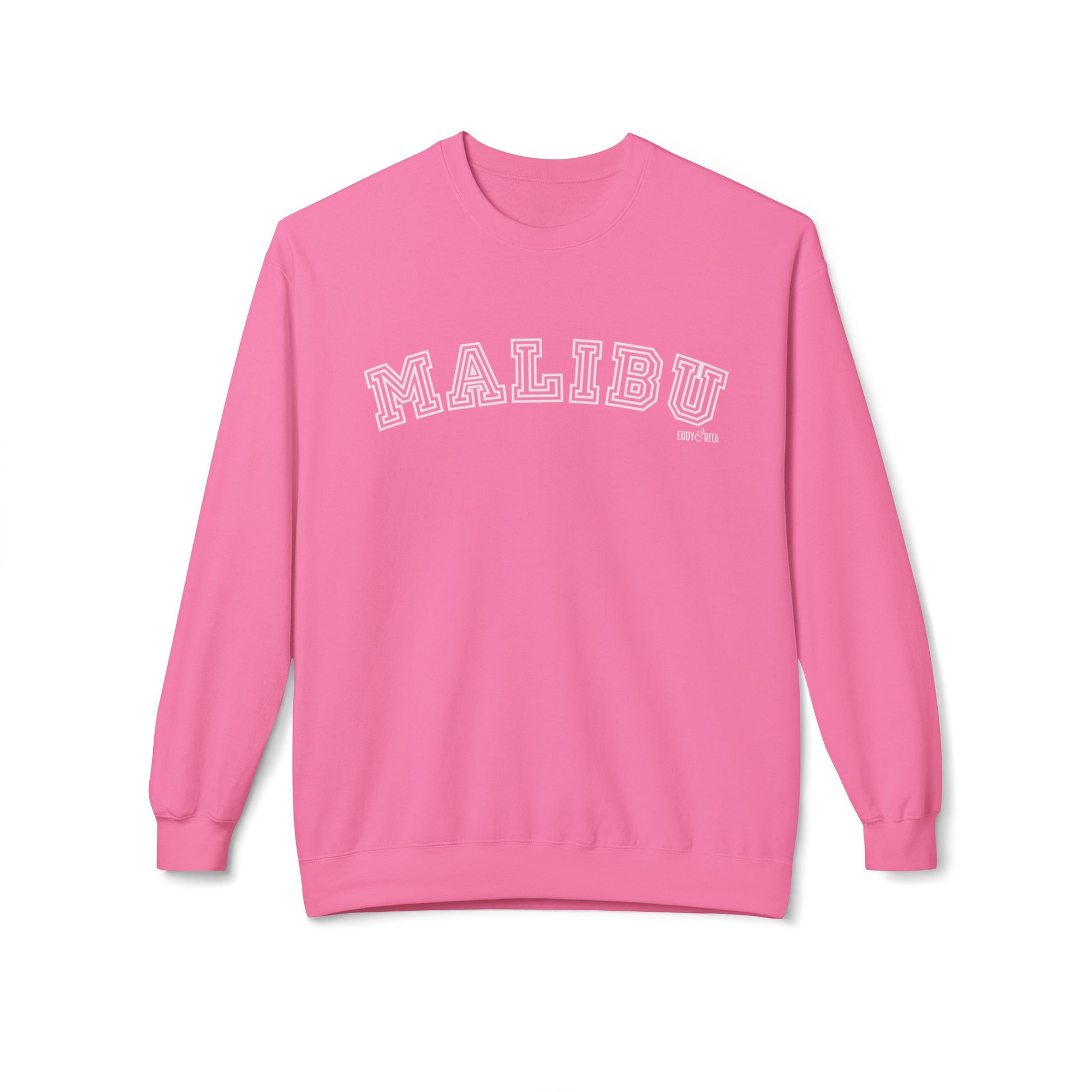 Eddy and Rita Women's Midweight Crewneck Sweatshirt - "Malibu" Coastal Graphic Pullover