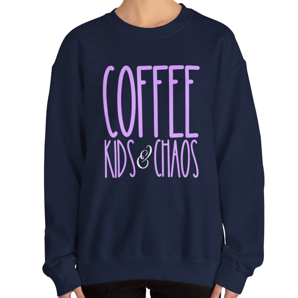 Coffee, Kids, and Chaos Women's Sweatshirt: Cozy Comfort for Busy Moms - Eddy and Rita