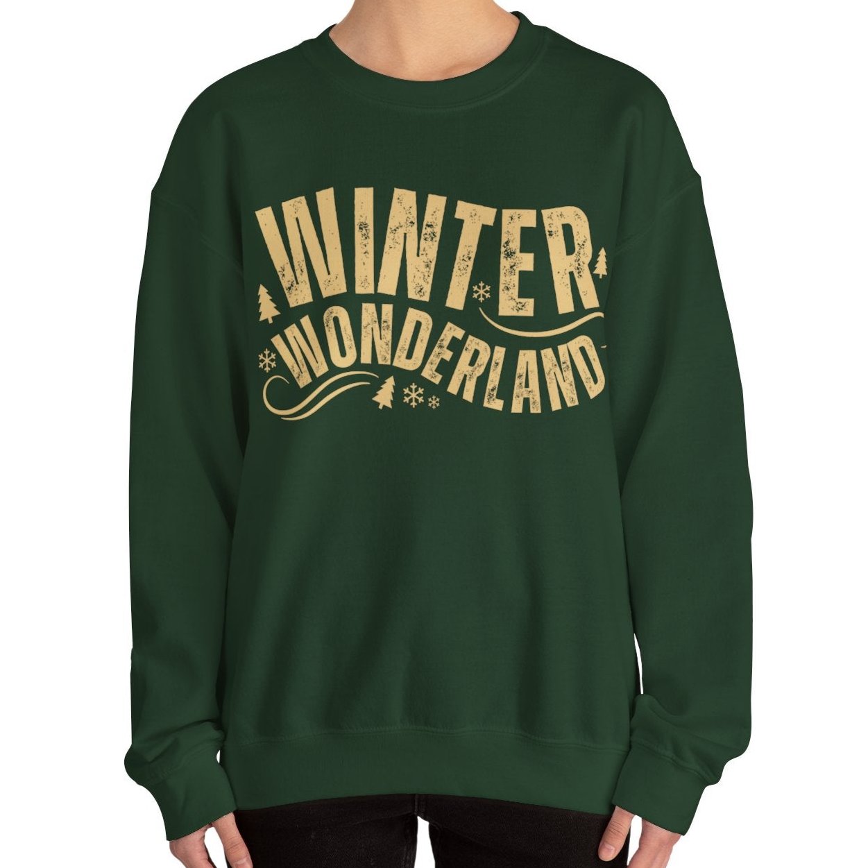 Women's Heavy Sweatshirt – "Winter Wonderland" Cozy Winter Graphic Sweatshirt