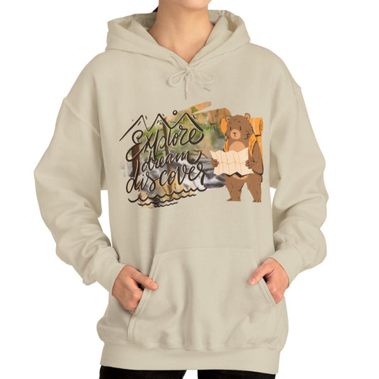 Women's Hoodie: 'Explore, Dream, Discover' - Cozy Comfort for Stylish Adventurers! - Eddy and Rita