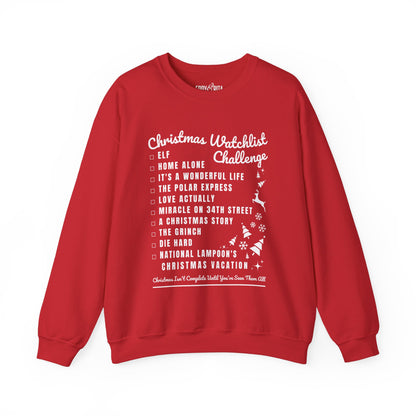 Women’s Heavy Sweatshirt – “Christmas Watchlist Challenge” | Cozy and Festive Holiday Apparel