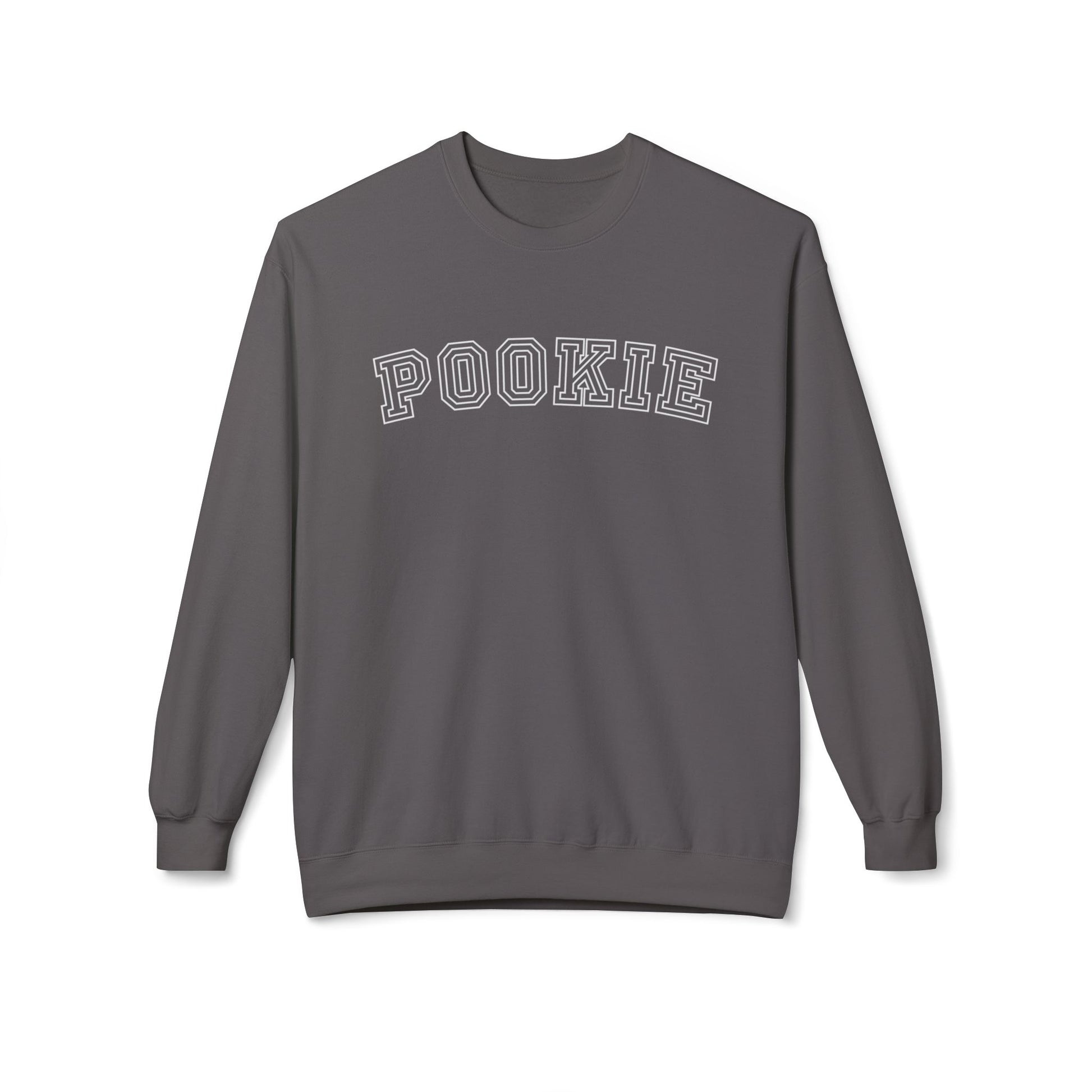 Eddy and Rita Women's Midweight Crewneck Sweatshirt - "Pookie" Cute and Cozy Graphic Pullover