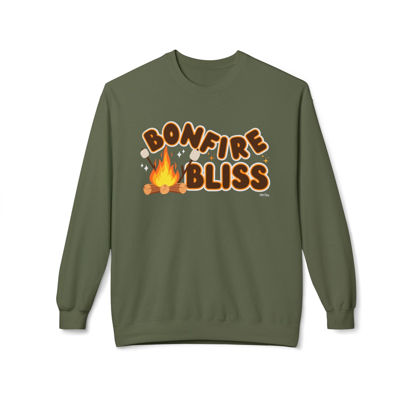 Eddy and Rita Women's Midweight Sweatshirt - "Bonfire Bliss" Fall Graphic Pullover