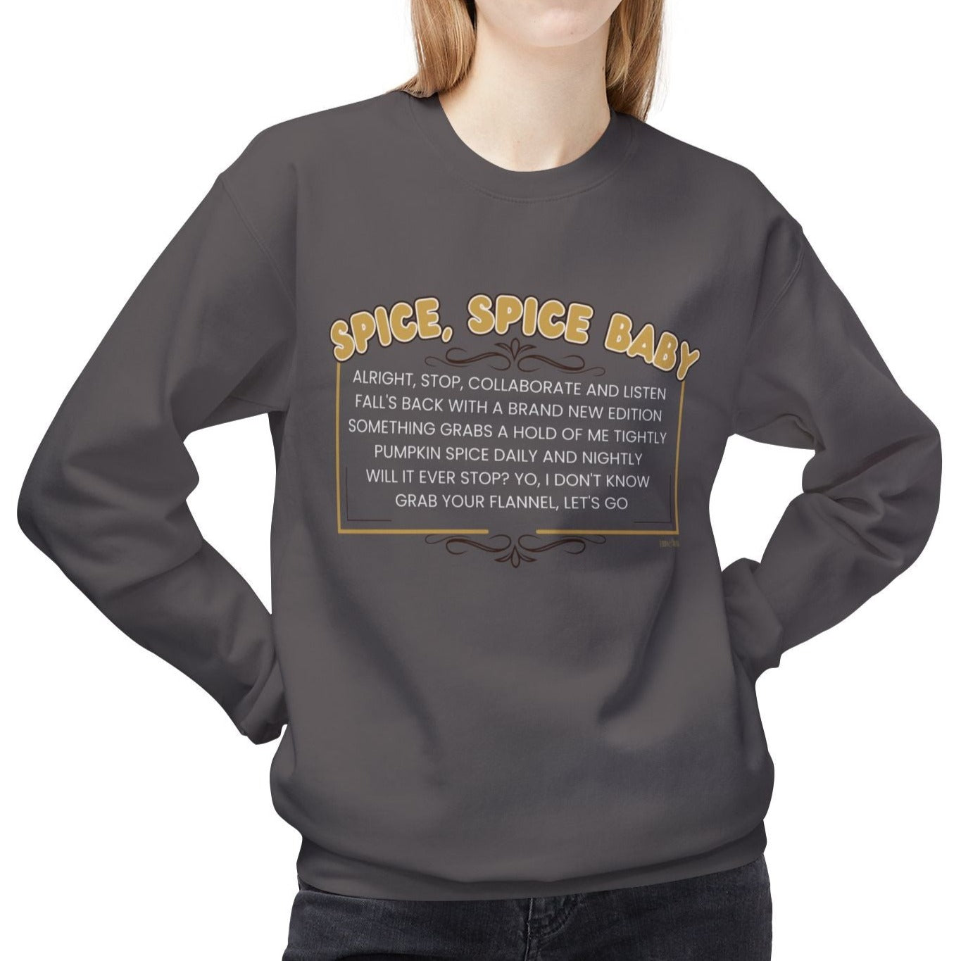 Eddy and Rita Women's Heavy Midweight Sweatshirt - "Spice, Spice Baby" Halloween Parody Pullover