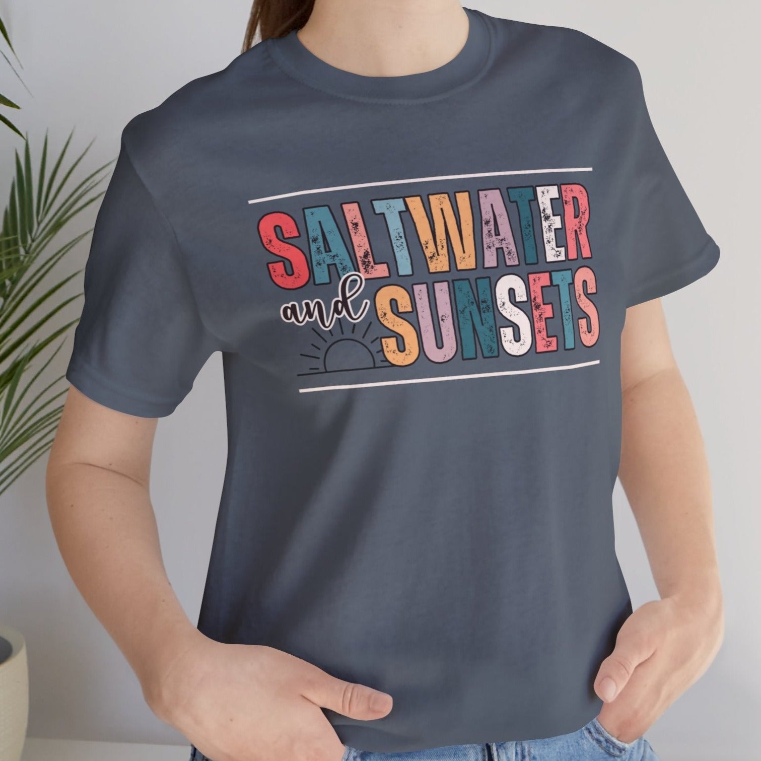 Saltwater and Sunsets Women's Bella Canvas T-Shirt - Eddy and Rita