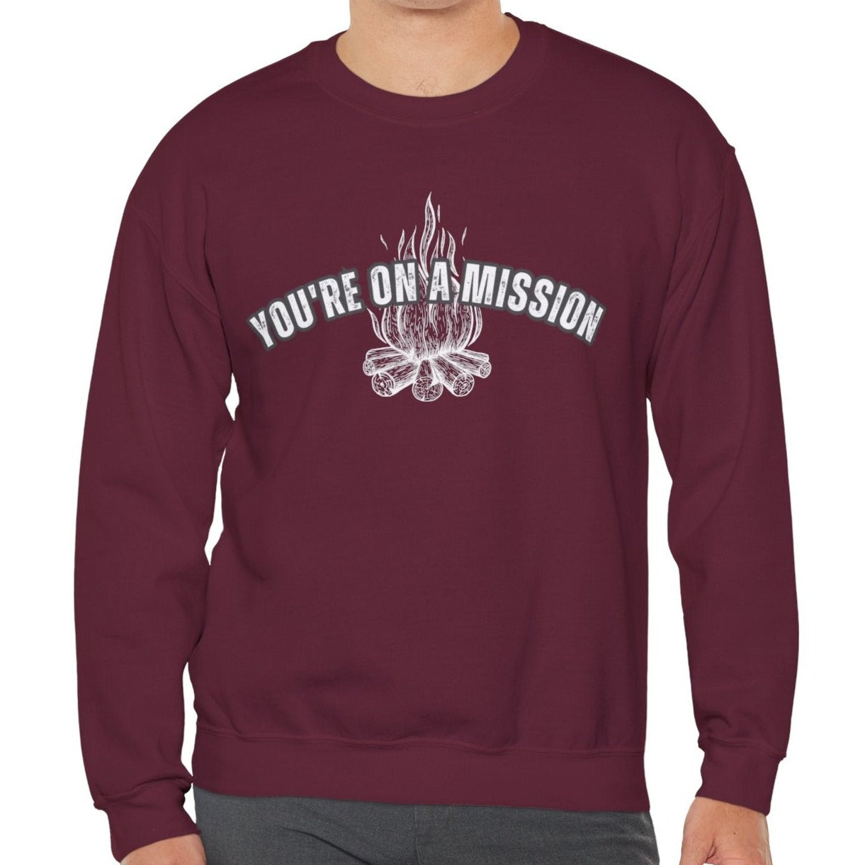 Mission-Driven Men's Empowerment Sweatshirt: Elevate Your Style with Purposeful Comfort