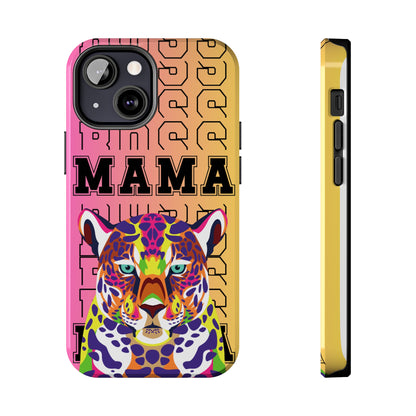 Colorful Cheetah 'Boss Mama' iPhone Case - Stylish and Empowering Protective Cover