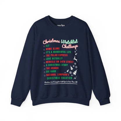 Women’s Heavy Sweatshirt – “Christmas Watchlist Challenge” | Cozy and Festive Holiday Apparel