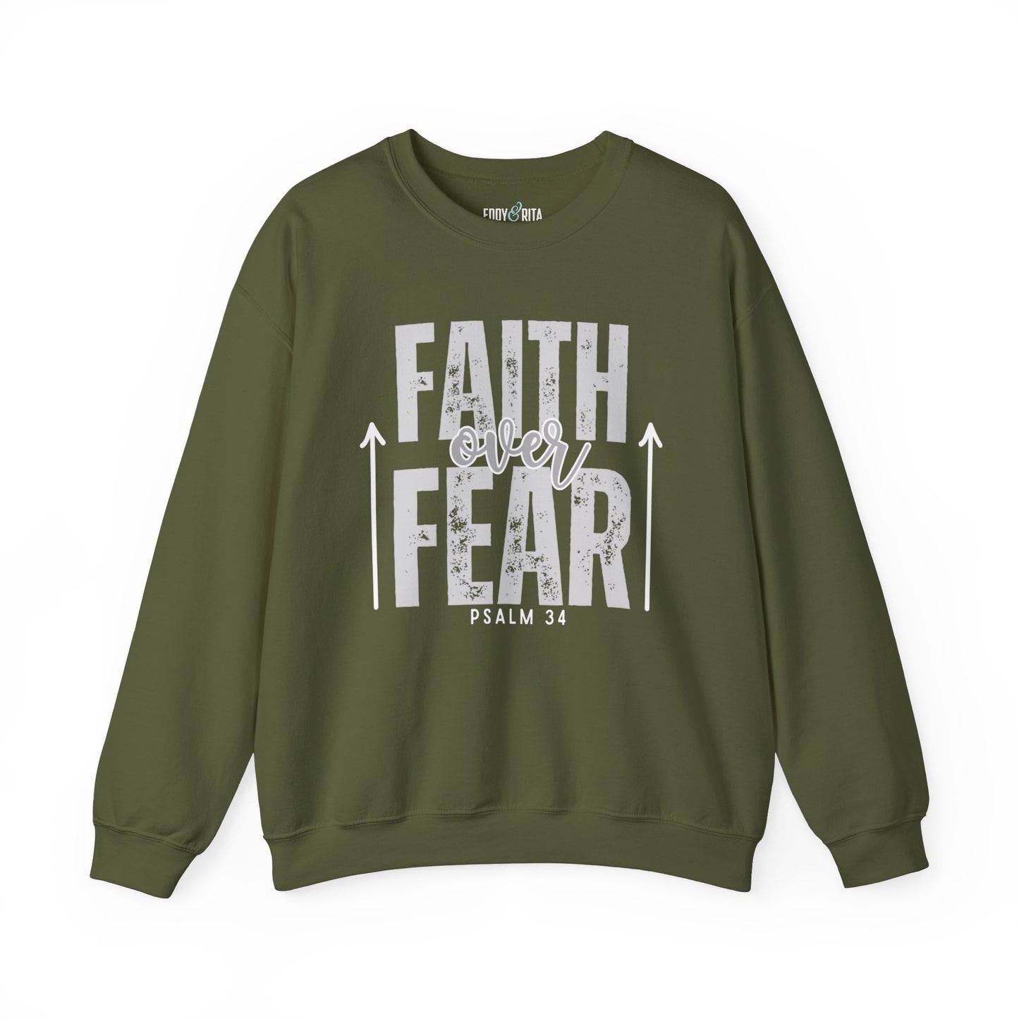 Faith over Fear: Women's Empowerment Sweatshirt for Positive Vibes - Eddy and Rita