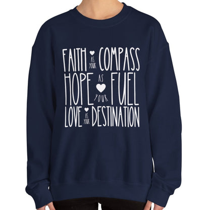 Faith as Your Compass: Women's Comfort Sweatshirt for Inspired Style - Eddy and Rita