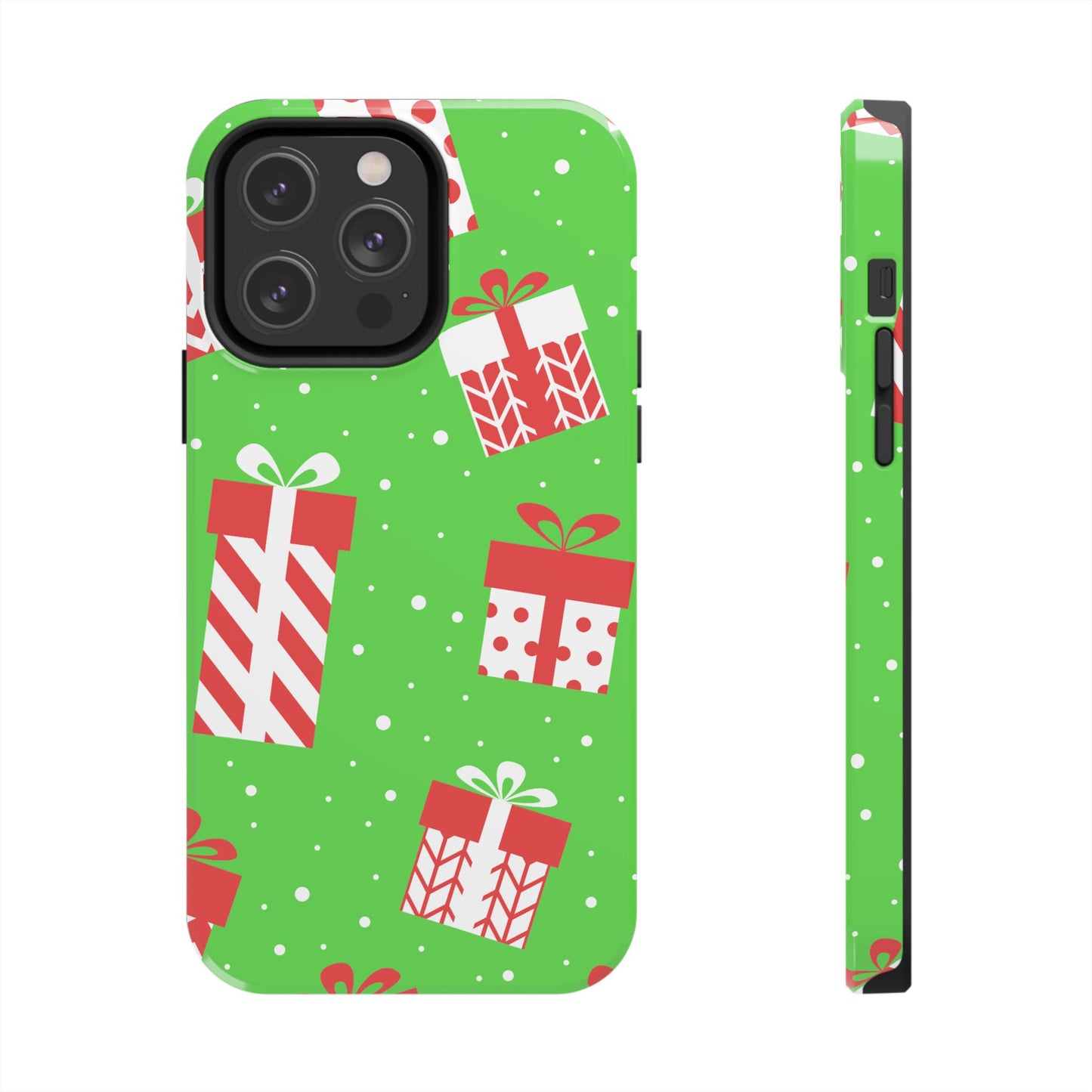 Tough Phone Case for iPhone – Bright Presents Design | Stylish and Durable Holiday Stocking Stuffer Gift