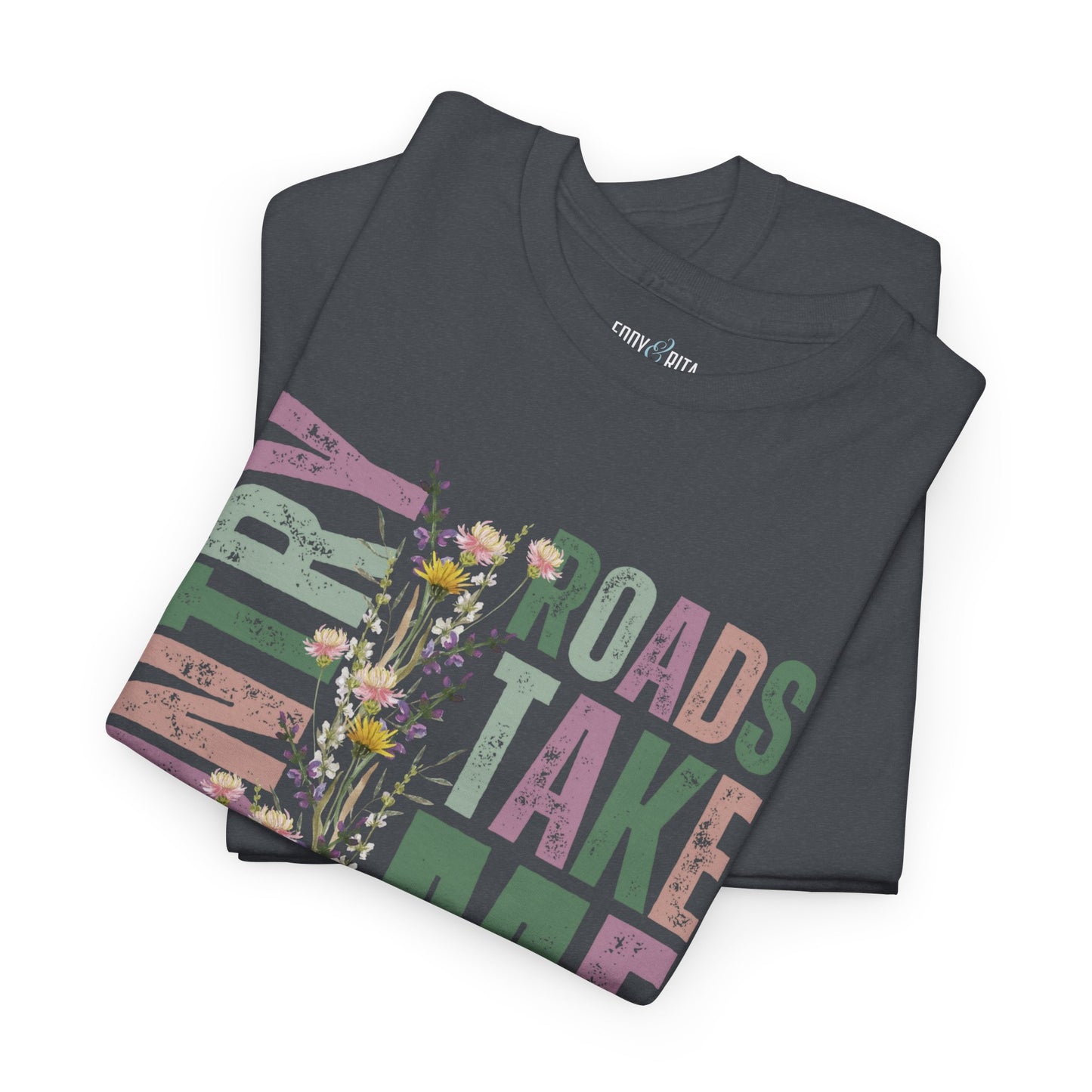 Eddy and Rita Women's Comfort Colors T-Shirt - "Country Roads Take Me Home" Retro Graphic Tee