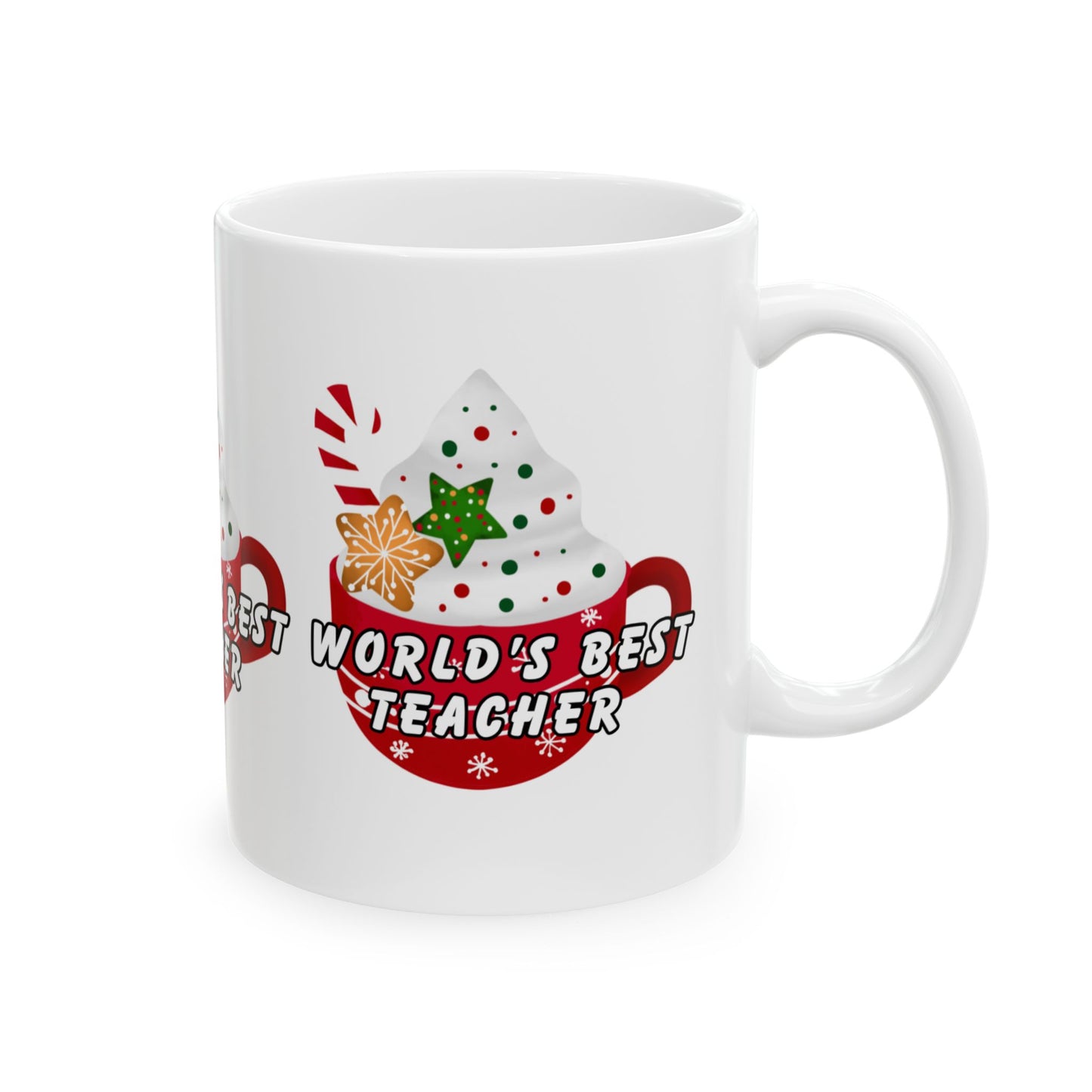 11 oz Ceramic Mug – “World’s Best Teacher” | Thoughtful and Appreciative Coffee Cup for Educators