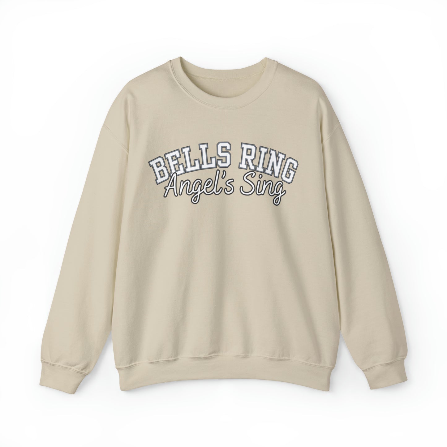 Women's Christmas Sweatshirt: 'Bells Ring, Angels Sing' Festive Holiday Top for Joyful Celebrations - Eddy and Rita