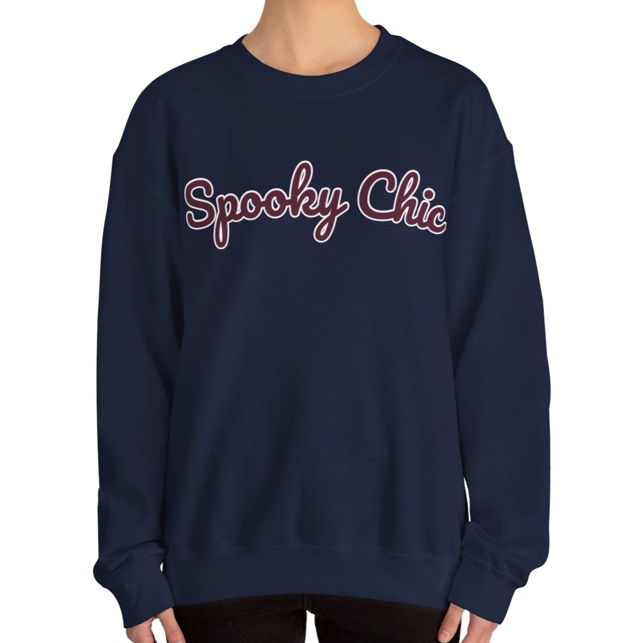 Women's Heavy Blend Sweatshirt – "Spooky Chic" Trendy Halloween Graphic Sweatshirt