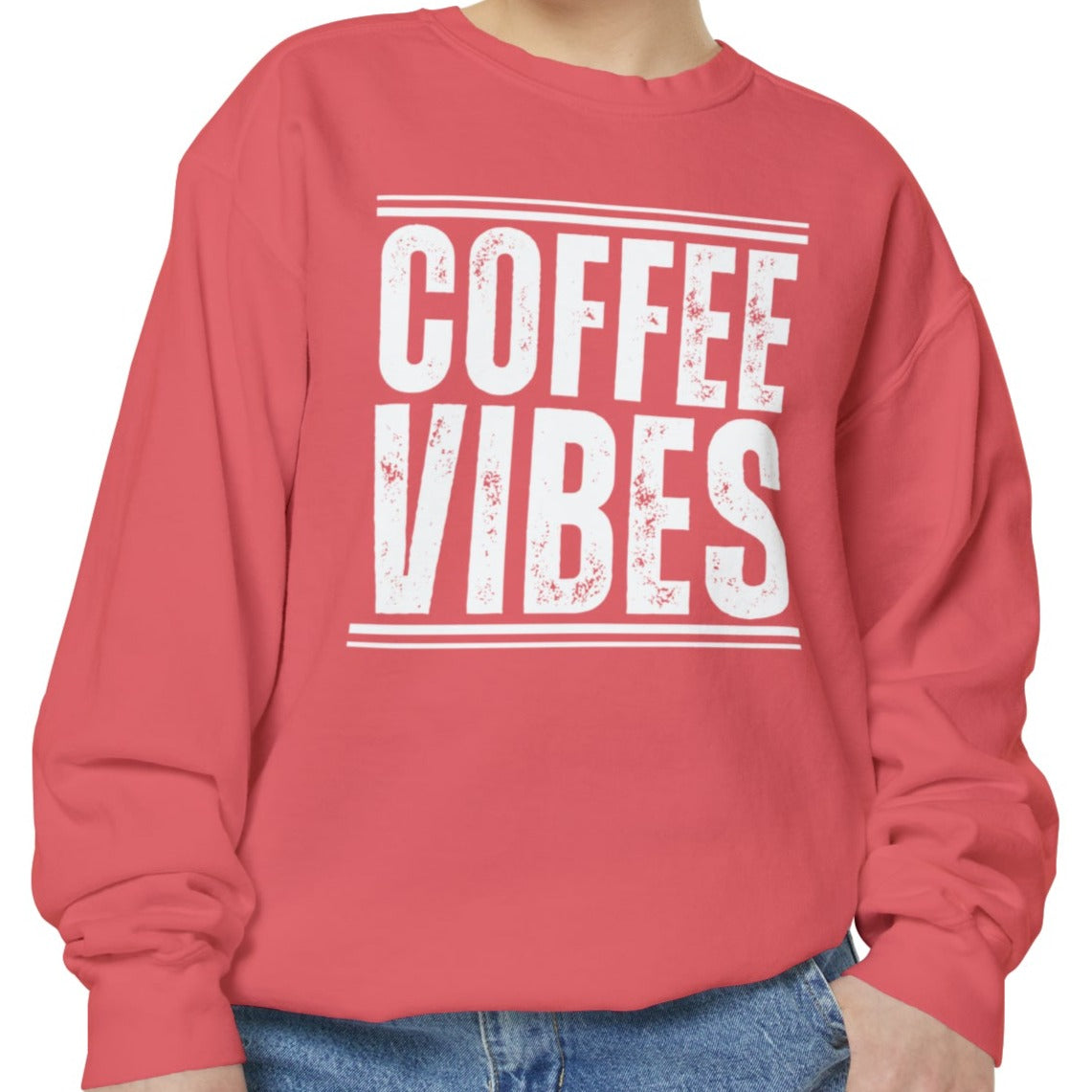 Coffee Vibes Women's Comfort Colors Sweatshirt - Cozy and Stylish - Eddy and Rita