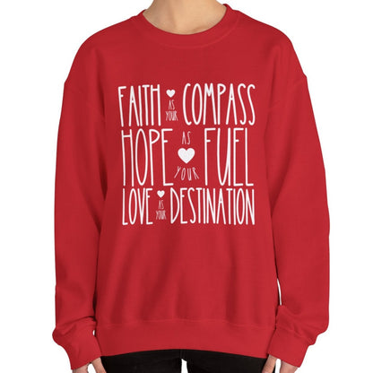 Faith as Your Compass: Women's Comfort Sweatshirt for Inspired Style - Eddy and Rita