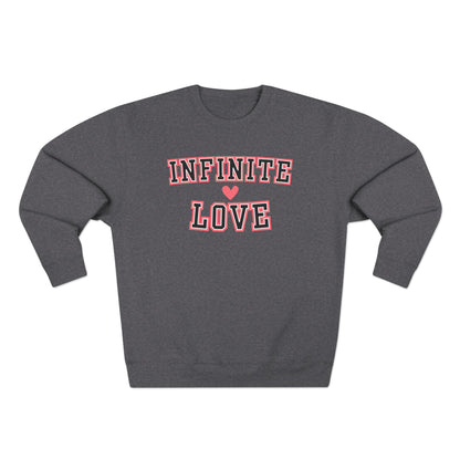 Women's Valentine's Day Graphic Sweatshirt – 'Infinite Love' Cozy Pullover – Romantic Gift for Her, Casual Holiday Outfit