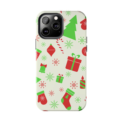 Tough Phone Case for iPhone – Christmas Packages Design | Durable Holiday Stocking Stuffer Gift