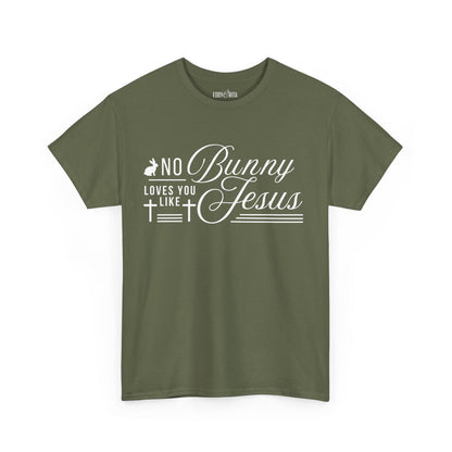 No Bunny Loves You Like Jesus Unisex Heavy Cotton Tee - Fun Easter Graphic Shirt