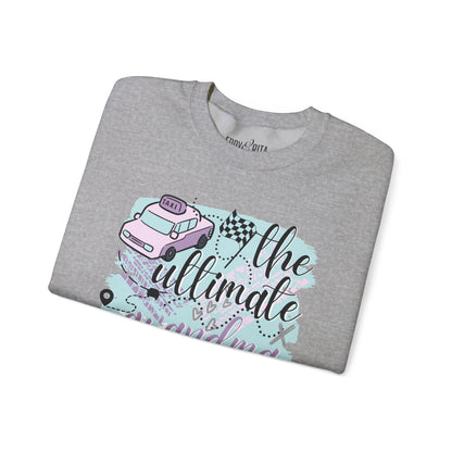 Women's Heavy Sweatshirt – "The Ultimate Grandma Taxi" Fun and Cozy Family Graphic Sweatshirt