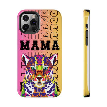 Colorful Cheetah 'Boss Mama' iPhone Case - Stylish and Empowering Protective Cover