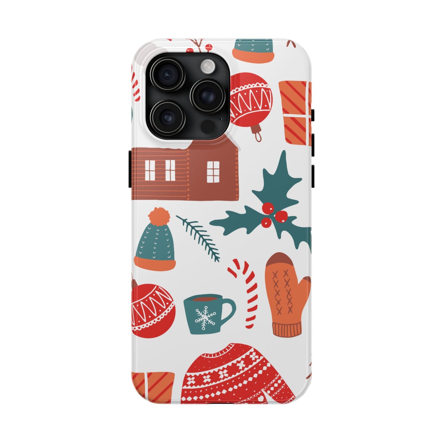 Tough Phone Case for iPhone – Festive Christmas Sweater Design | Durable and Stylish Holiday Stocking Stuffer