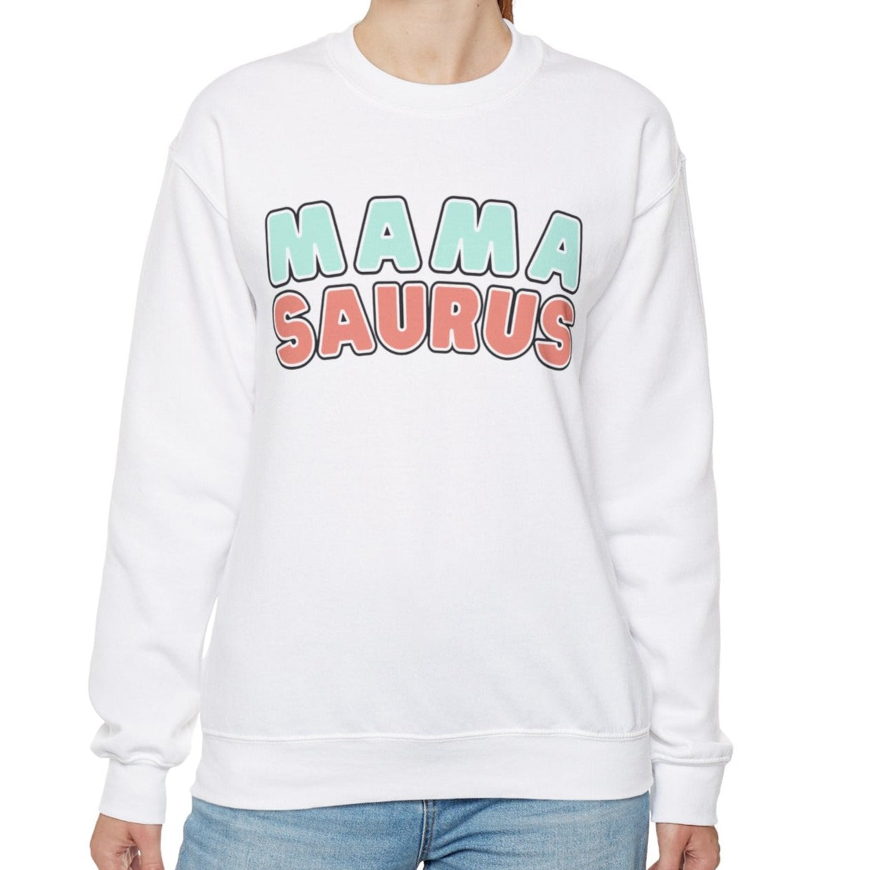 Mamasaurus Women's Heavy Sweatshirt Gift for Mother's - Eddy and Rita