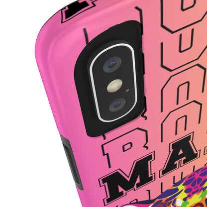 Colorful Cheetah 'Boss Mama' iPhone Case - Stylish and Empowering Protective Cover