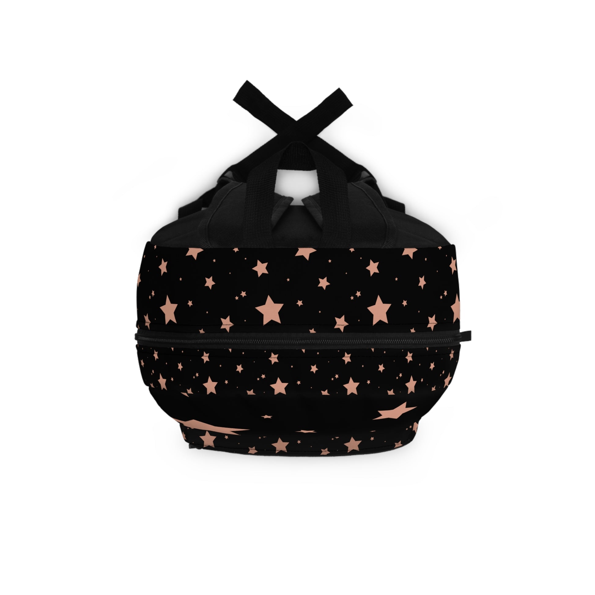 Eddy and Rita Women's Blush Pink Stars on Black Backpack - Premium Designer Bag