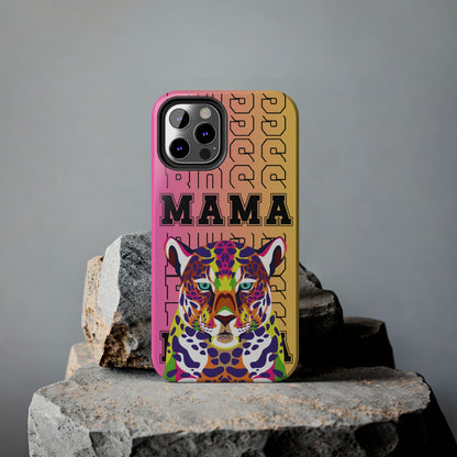 Colorful Cheetah 'Boss Mama' iPhone Case - Stylish and Empowering Protective Cover