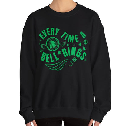 Women's Heavy Sweatshirt – "Every Time a Bell Rings" Christmas Graphic Sweatshirt