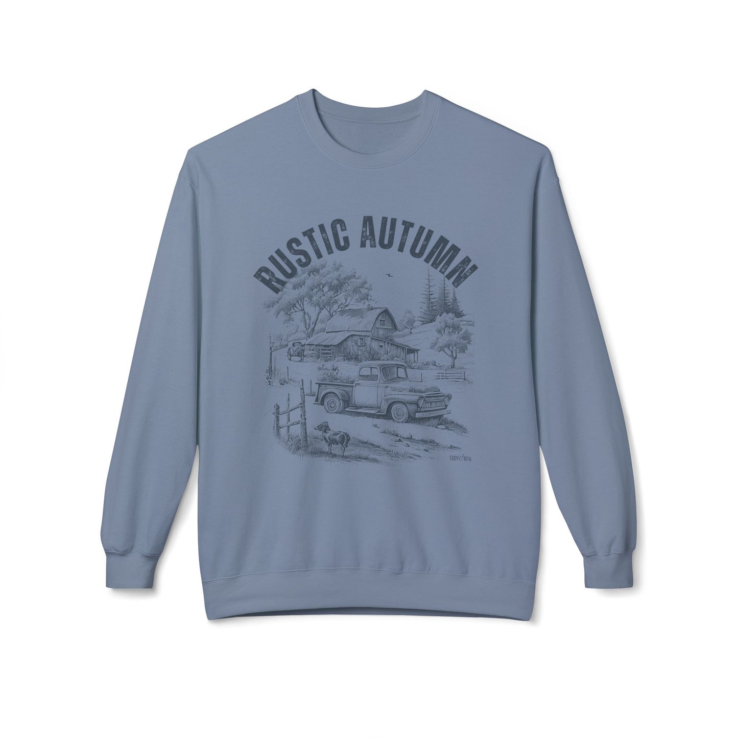 Eddy and Rita Women's Midweight Sweatshirt - "Rustic Autumn" Fall Graphic Pullover