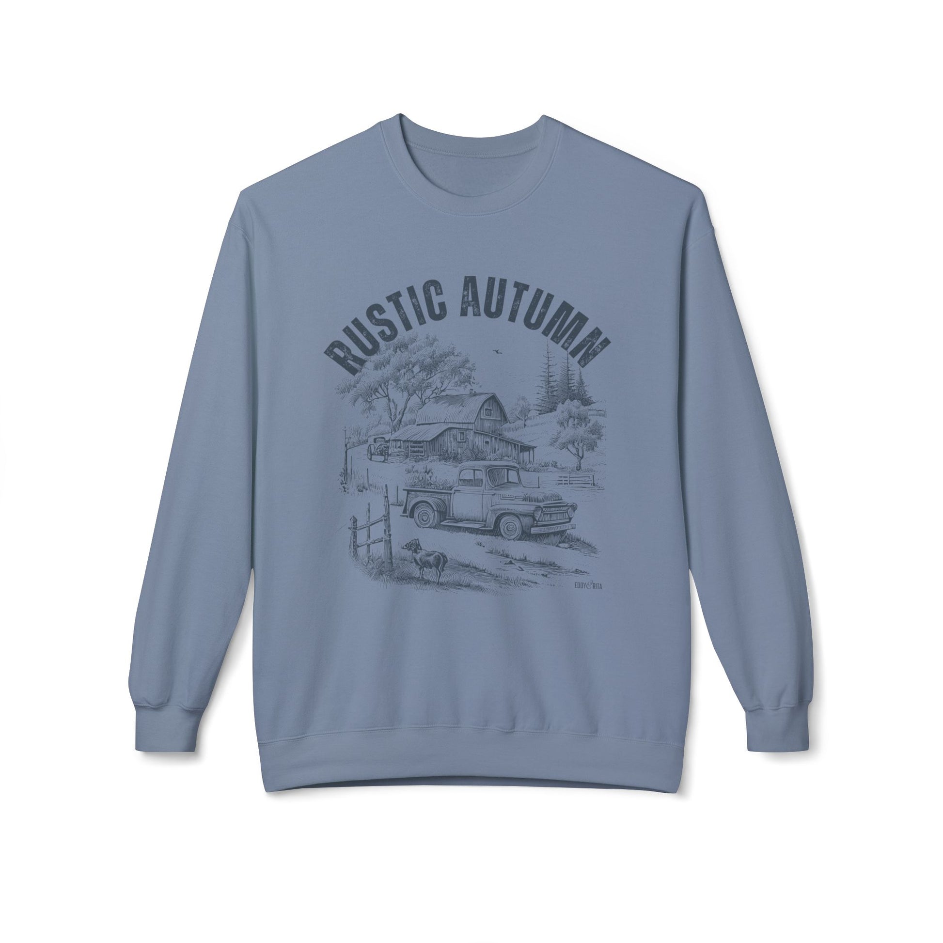 Eddy and Rita Women's Midweight Sweatshirt - "Rustic Autumn" Fall Graphic Pullover