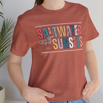 Saltwater and Sunsets Women's Bella Canvas T-Shirt - Eddy and Rita