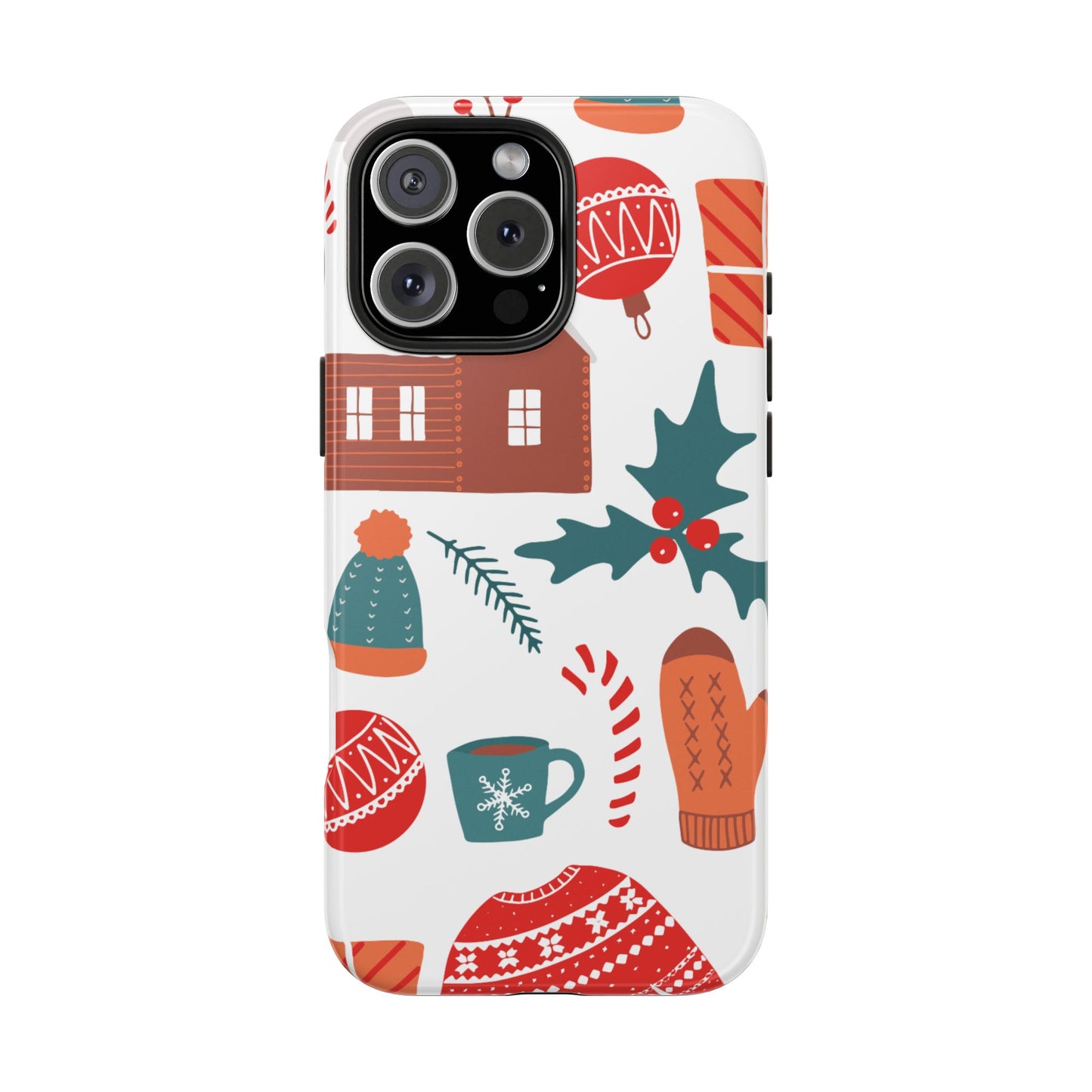 Tough Phone Case for iPhone – Festive Christmas Sweater Design | Durable and Stylish Holiday Stocking Stuffer